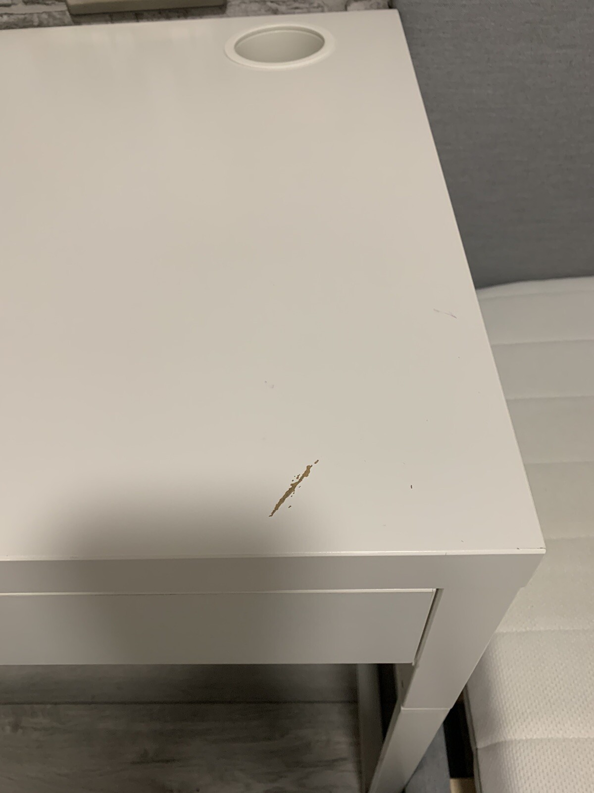 White Ikea Micke Desk and Chair eBay