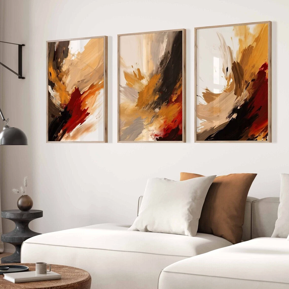 Abstract Print Set Of 3 Warm Modern Wall Art Picture Home
Opens in a new window or tab