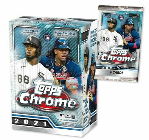 2021 Topps Chrome MLB Baseball Trading Cards Blaster Box (4 Refractors) 🔥 - Picture 9 of 10