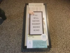 New Letterboard Decorative Wall Art Set White  with Black Frame.  10"x20"