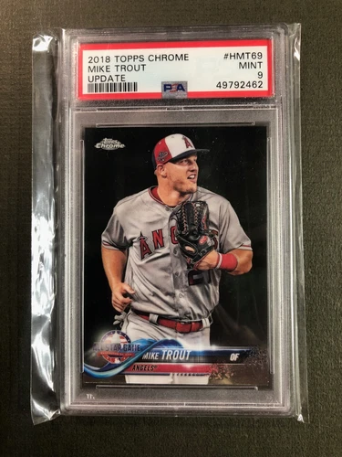2018 Topps Chrome Update MIKE TROUT PSA 9 MINT #HMT69 ANGELS 01-Nice!