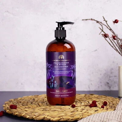 THE ENGLISH SOAP COMPANY Mens Body Wash Hand Wash Womens Soap Frankincense & Myrrh Fragrance Vitamin E