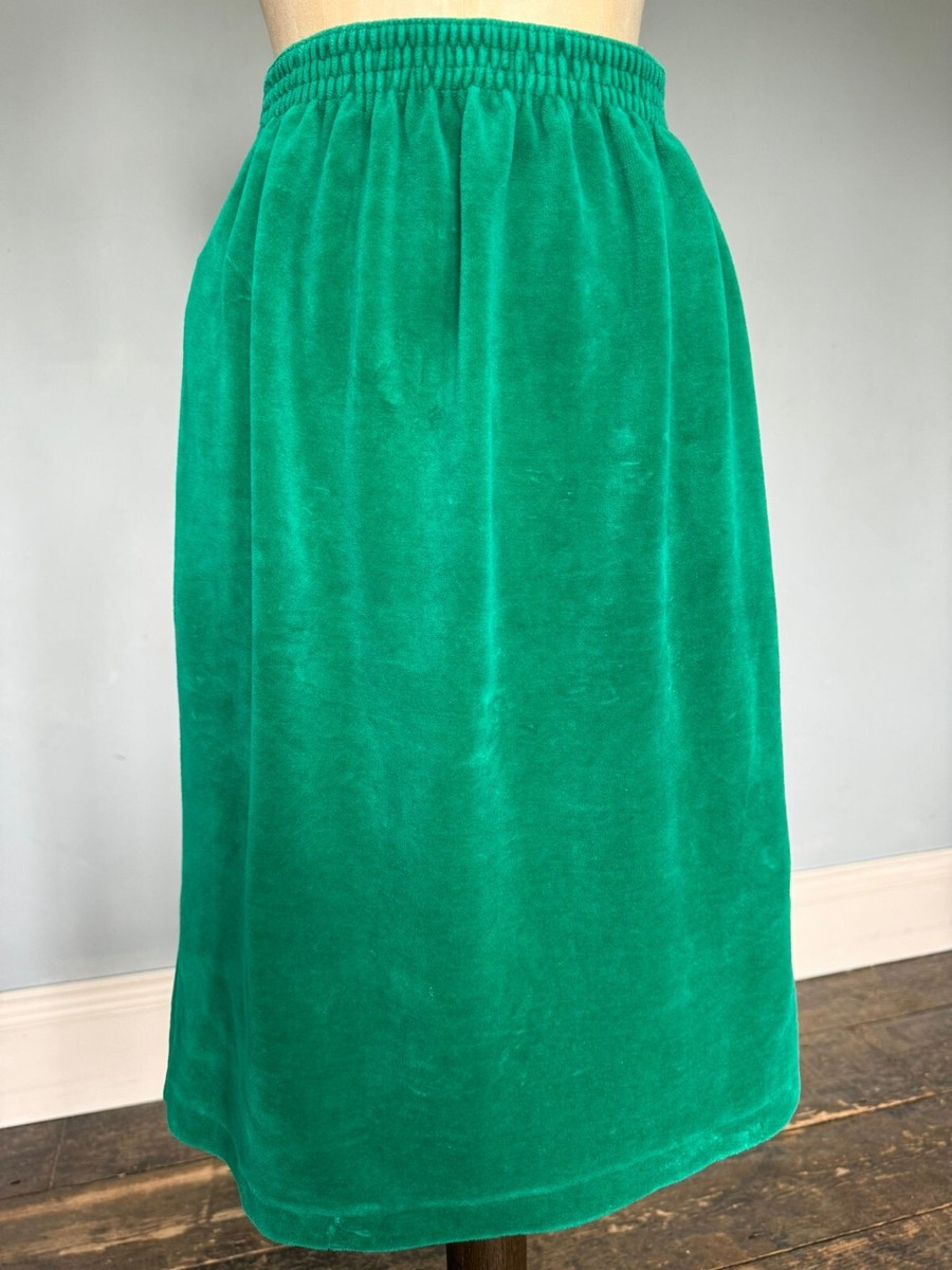 Yves Saint Laurent skirt green emerald Small S Vintage