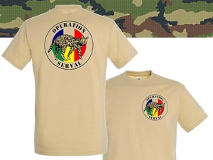 T Shirt Tan Operation Serval Couleur Sable Sand Army Opex France Mali Ebay