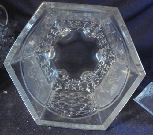 Gillinder Classic sugar bowl covered twig feet pattern glass - Picture 6 of 7