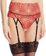NWT Cosabella Eiffel Garter Belt in Red S / M