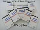 144X-Sales Book Order Receipt Invoice Carbon less 50 sets 3.5"x5.5" US Seller