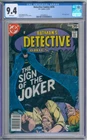 Detective Comics 476  CGC Graded 9.4 Newsstand Joker DC Comics 1978