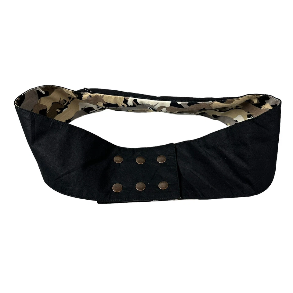 Petal & Stem Reversible Travel Belt Fanny Pack Zip Pocket Camo Unicorn Black USA - Image 2 of 4