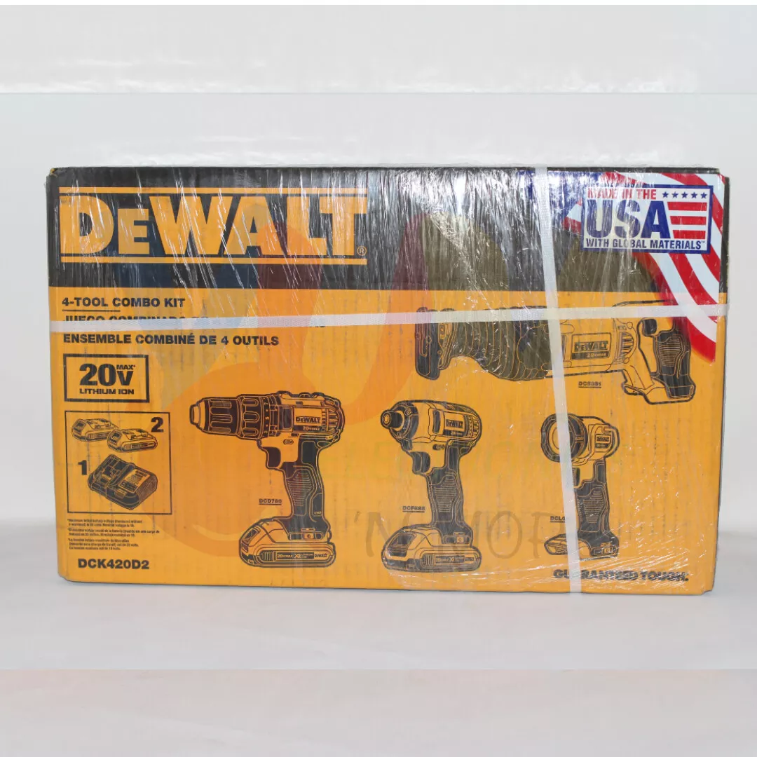 DeWalt DCK420D2 20V MAX* Cordless Lithium-Ion 4-Tool Combo Kit