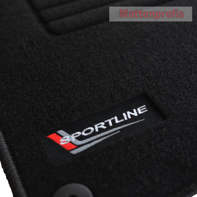 Mattenprofis Velours Fußmatten Logo SpLine für Audi A3 Cabrio ab Bj.2008 - 2014