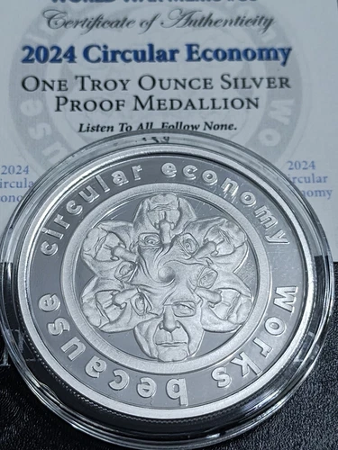 1 oz Silver 2024  CIRCULAR ECONOMY PROOF  - Silver Shield