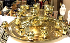 Hand Made Egyptian Brass Belly Dance Shemadan Candle Tray Made in Egypt