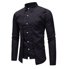 Men Luxury Formal Shirt Long Sleeve Slim Business Casual Dress Suit Shirts Tops