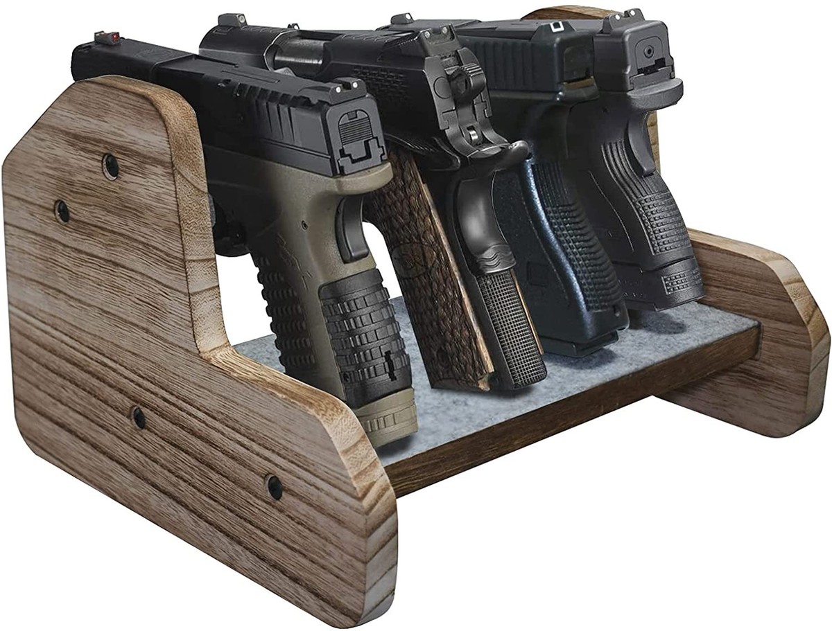 Wall Mount Pistol Ack, 4 Handgun Holde Fo Gun Cabinet Revolvers Organizer%2fdp%2fb0db1r2b17