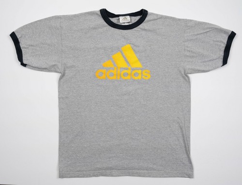 Vintage Adidas Shirt Adult Medium Gray 