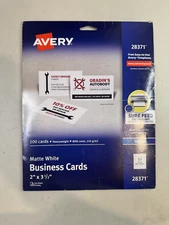 Avery Ink-Jet Printer White Business Cards 28371