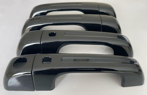 Matte on Gloss Black Door Handle Covers 2019 2020 2021 2022 Fits Dodge Ram 1500 - Picture 5 of 7