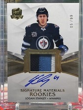2021-22 UD The Cup Signature Rookie Materials Auto SP-LS Logan Stanley /99