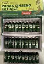 RED PANAX GINSENG EXTRACT 1 SEALED BOX 30 - 10 ML EXTRA STRENGTH Bottles 8000mg