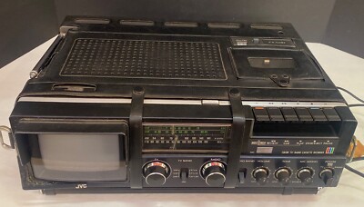 Vintage 1981 JVC CX-500US Portable TV Radio Cassette Player tested