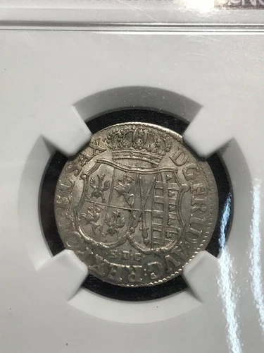 NGC-MS62 1763 EDC GERMANY 1/12 THALER SAXONY FRIEDRICH AUGUST II