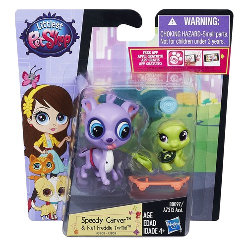 Galgo tallador rápido Littlest Pet Shop #3808 y tortuga rápida Freddie Tortini - Imagen 2 de 2