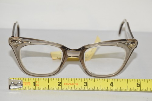 Vtg Welsh 2744 Smoke Spectacle Goggles Unibridge Safety Glasses MFG 5-1/2" WM - Picture 6 of 11