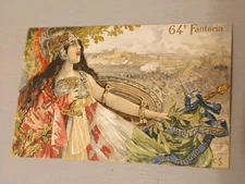 Old postcard ITALY FACON A MUCH 64 INFANTRY REGIMENT SIGNED C.S JUNGENGSTIL MODERN ART