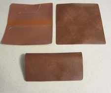 1 NEW PECAN BROWN MARBLE VINYL CHECKBOOK COVER WITH DUPLICATE FLAP CHECK BOOK