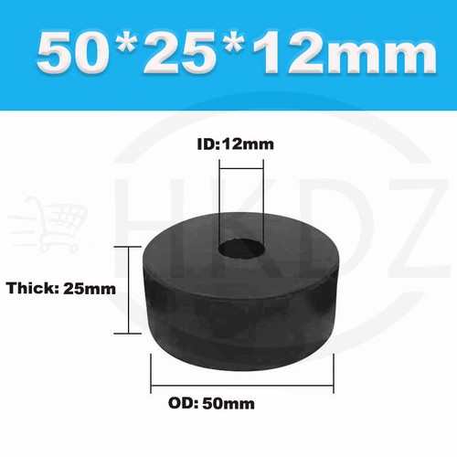 Black Round Rubber Pads Anti Vibration Isolation Spacer Buffer Block OD 9mm-90mm - Picture 164 of 254