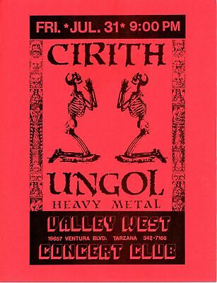 s l400 Cirith Ungol Online Most comprehensive and awesome resource for Cirith Ungol Cirith Ungol at Valley West Concert Club / 1980