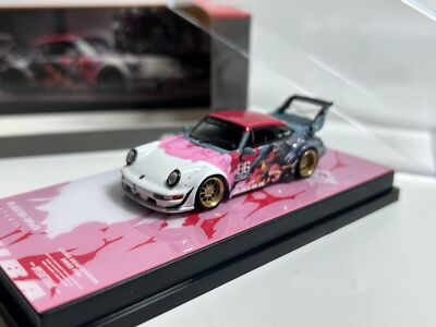 1/64 original Porsche wide-body RWB 964 high-tail boutique alloy car model