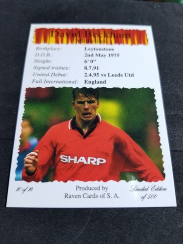 1995 Raven DAVID BECKHAM ROOKIE CARD (only 500 printed) + 1996 ROOKIE FIGURE - Picture 16 of 16