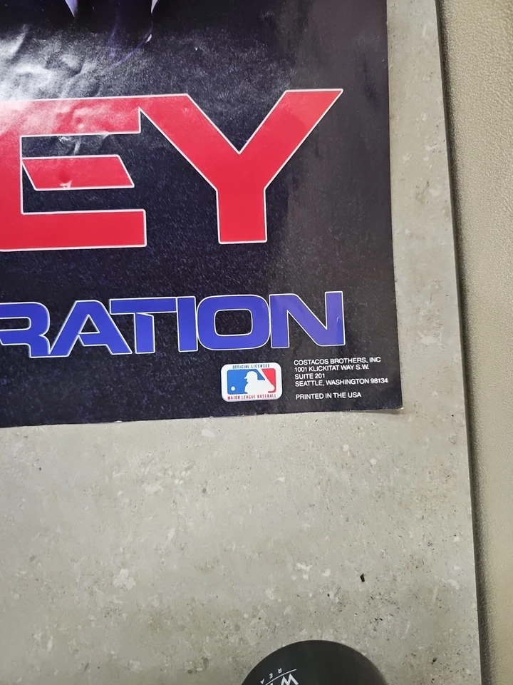 Ken Griffey Jr & Sr NEXT GENERATION Mariners/Reds 1989 COSTACOS 24 x 35 POSTER.  - Image 3 of 4