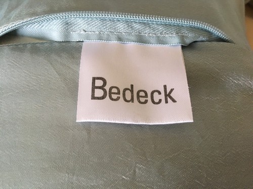 2 blau seidiges Bedeck rechteckiges Streubettsofa Kissen Federkissen 30x40cm - Bild 4 von 6