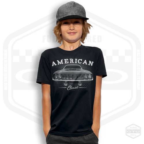 Children's 1971 Plymouth Barracuda American Muscle Car T-Shirt - Picture 3 of 19