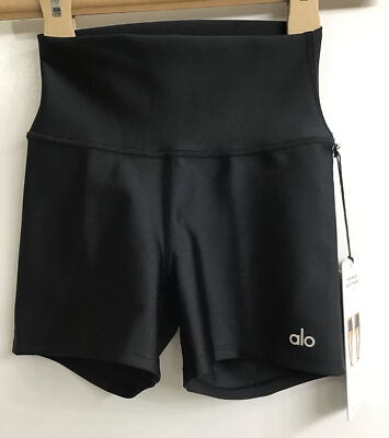 Alo Airlift High Waist Short Cool Down Black 3” Inseam XXS NWT | eBay