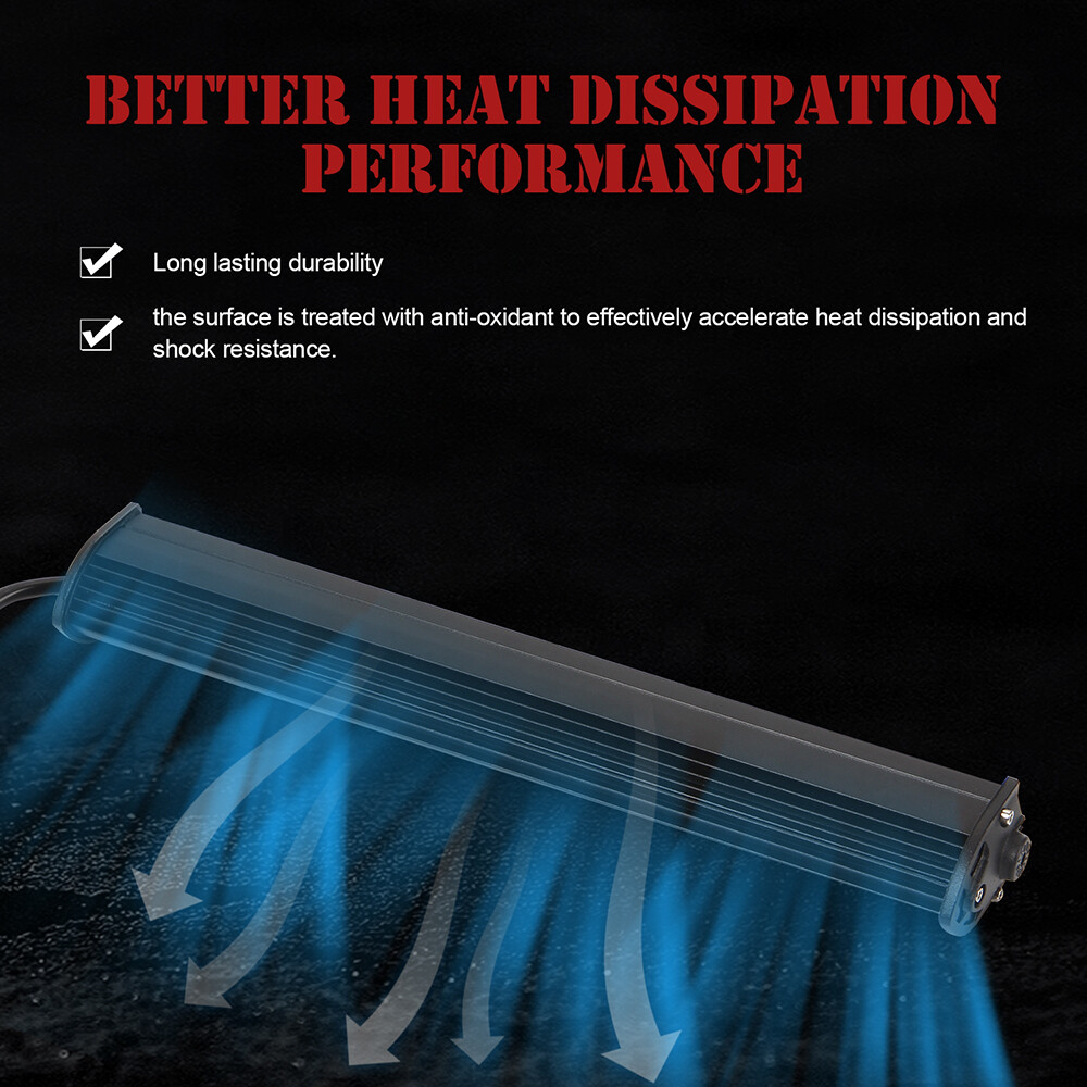 8 inch LED Work Light Bar Flood Spot Beam for Offroad 4WD Driving Fog Truck SUV