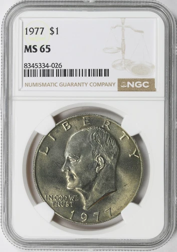 1977 Eisenhower Dollar Ike $1 NGC MS65