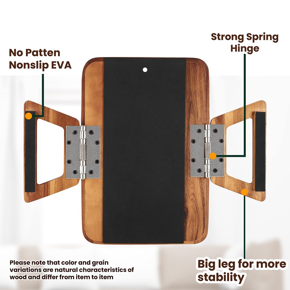 Acacia Wood Sofa Armrest Tray Sofa Arm Tray Table Clip Couch Arm