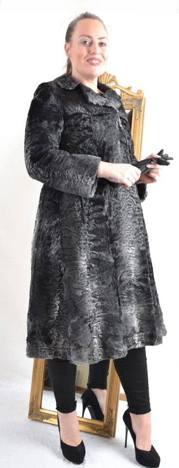 US5190 РЕАЛЬНЫЙ ПЕРСИДСКИЙ ЯГНЕНКА МЕХА ПАЛЬТО SWAKARA РАНЧО ПЕРСИДСКИЙ ЯГНЕНОК РАЗМЕР M - ПЕРСИДСКИЙ - Изображение 2 из 4