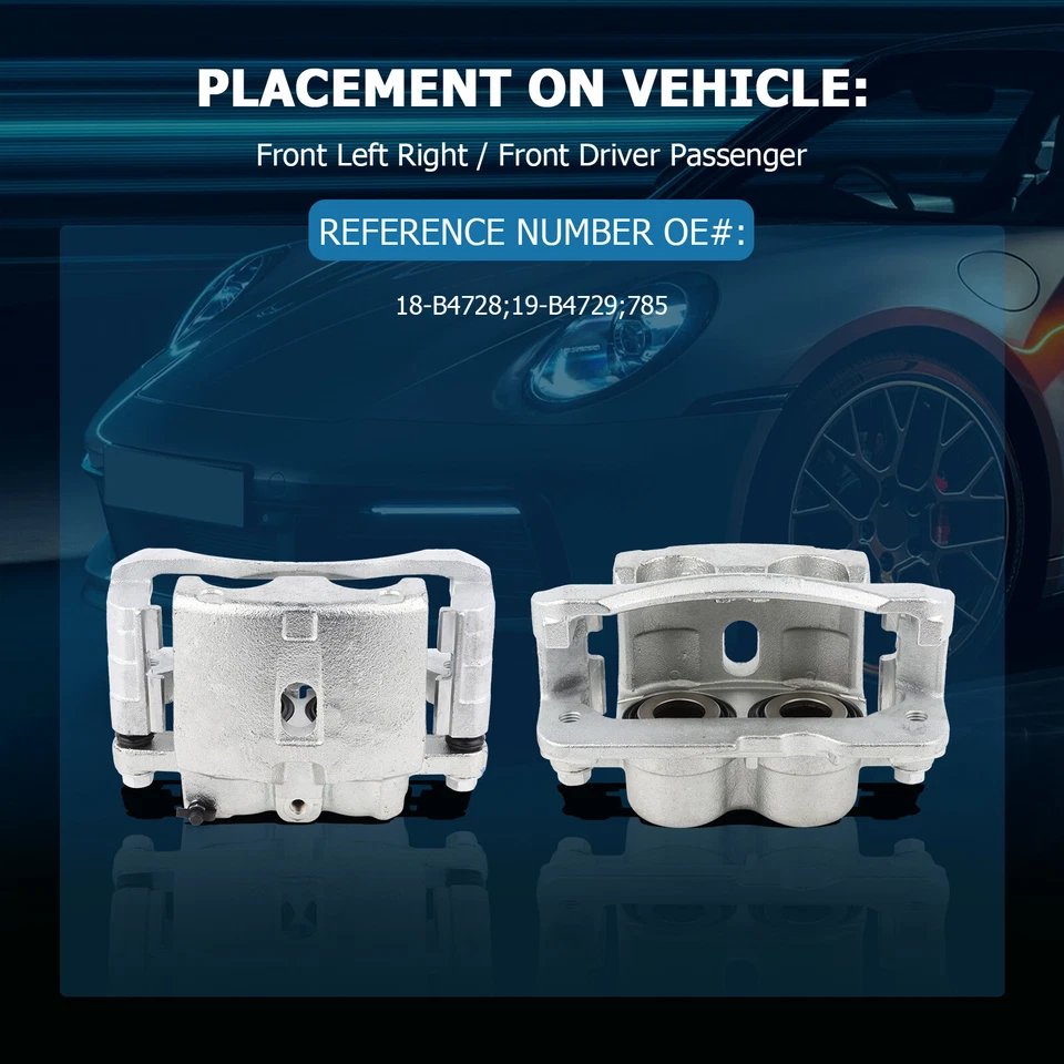 2 pinzas de freno delanteras y 4 pastillas de cerámica para Chevrolet Avalanche 1500 2002-2006 Foto 4 de 4