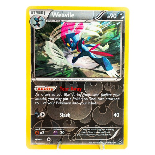 Reverse Holo Weavile 61/114 Rare XY - Steam Siege Pokemon TCG