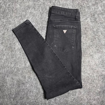 GUESS High Rise Skinny Black Jeans Womens US 30x28 STYLE 0BRA36R4F50