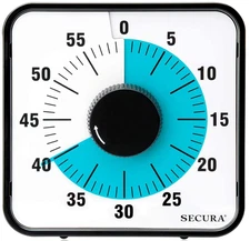 60 Minute Magnetic Mechanical Visual Countdown Timer MODEL: T764 IBY SECURA