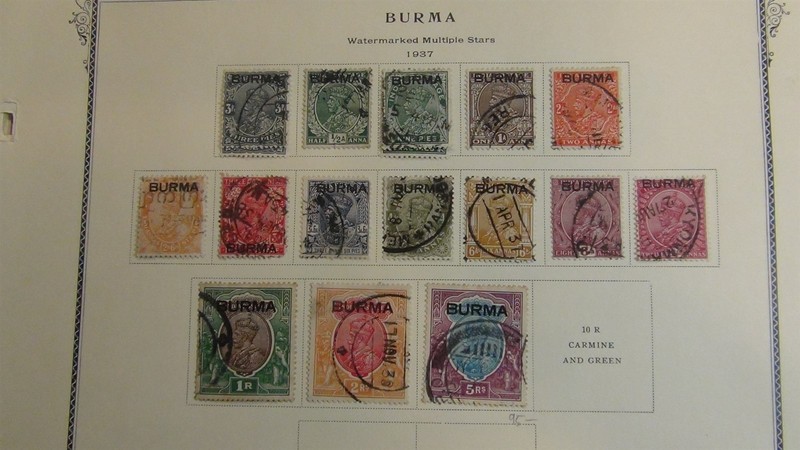 Stampsweis Burma collection on Scott Specialty pages est 262 stamps