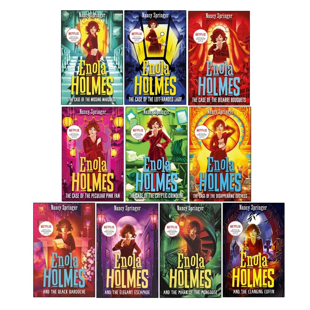 Enola Holmes Mysteries Series 1 - 10 Books Collection Set by Nancy Springer