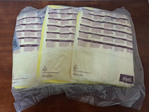 Lot of 3 Ansell Microchem AlphaTec 68-3000 Chemical Resistant Coveralls 2XL image 4