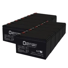 Mighty Max 12V 7Ah F2 Replacement Battery for Vision CG12-7A - 10 Pack